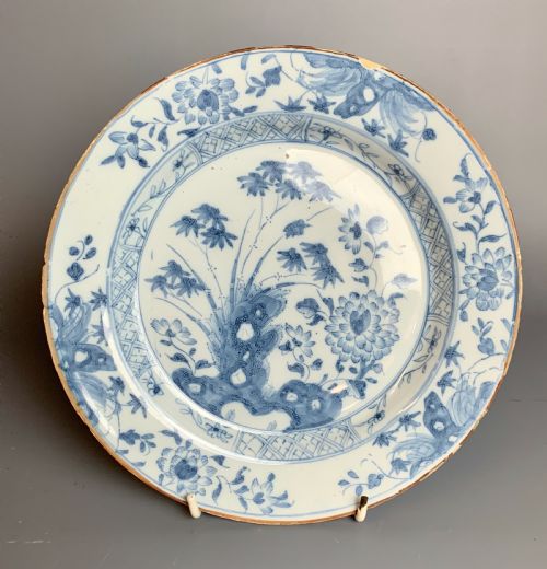 18th Century Delft Blue & White Plate