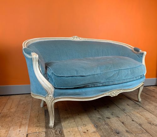 French Louis Xv Revival Painted Two Seat Sofa