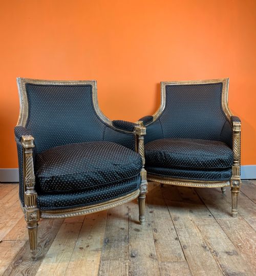 Pair of 19th Century French Louis Xvi Revival Armchairs