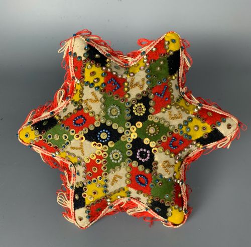 Victorian Forget Me Not Star Shaped Sweetheart Pin Cushion