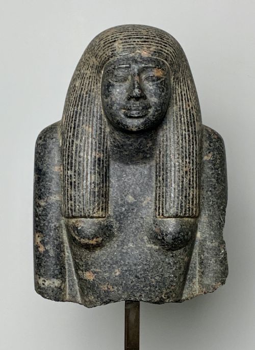 Large After the Antique Carved Granite Bust of an Egyptian Noblewoman