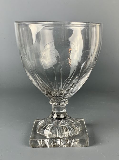 Regency Panel Moulded Glass Rummer with Lemon Squeezer Foot