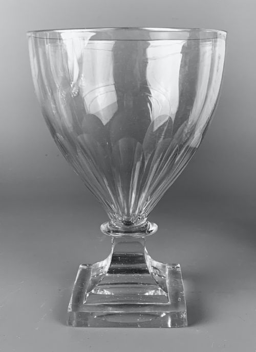 Regency Panel Cut Rummer Wine Glass Upon Pedestal Base