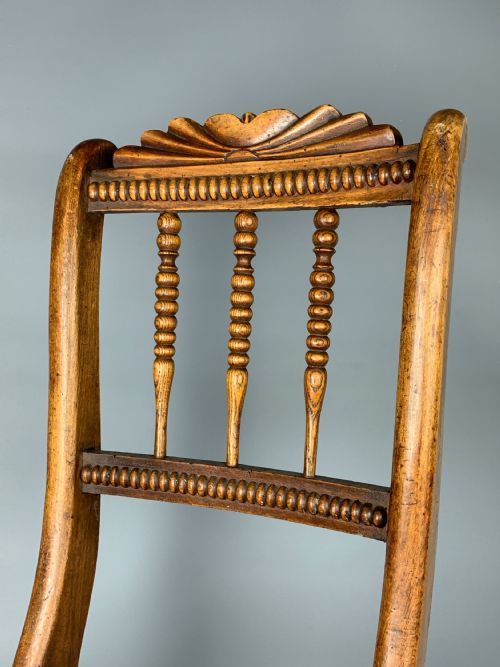 fig 1. Child's Regency bobbin turned beechwood deportment chair