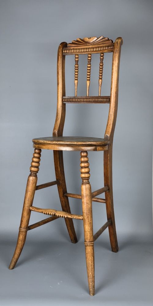 Child's Regency Bobbin Turned Beechwood Deportment Chair