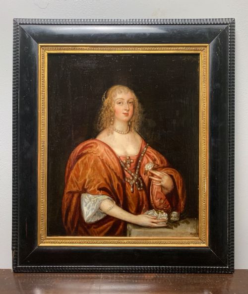 17th Century Portrait of Charlotte Stanley (De La Tremoille), Countess  of Derby