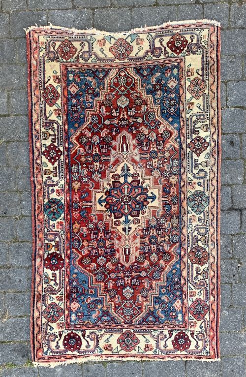 Antique North West Persian Hamadan Wool Rug 180cm X 102cm