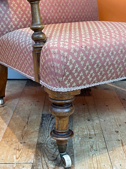 fig 1. Victorian open armed library armchair