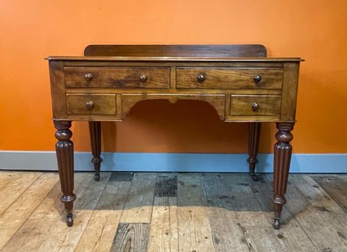 Early Victorian Mahogany Four Drawer Writing Table