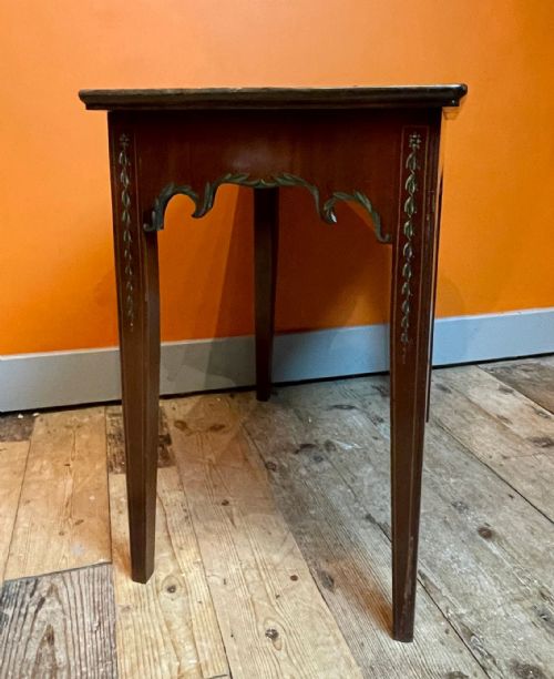 GEORGIAN SILVER TABLE PAINTED WITH A NEOCLASSICAL SCENE - ADDITIONAL PHOTO 7