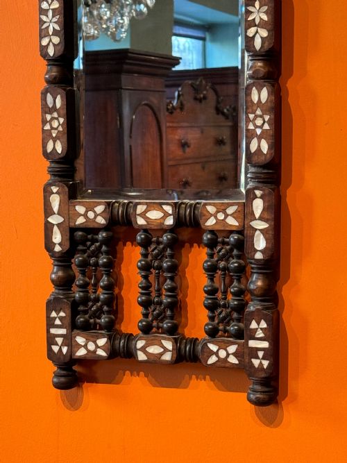 SYRIAN DAMASCUS MOTHER OF PEARL INLAID MIRROR - ADDITIONAL PHOTO 1