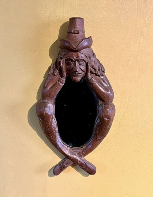 Rare Antique Witch Scrying Mirror