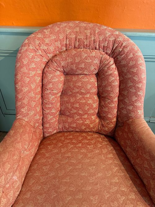 fig 1. Victorian Iron Framed Button Back Armchair