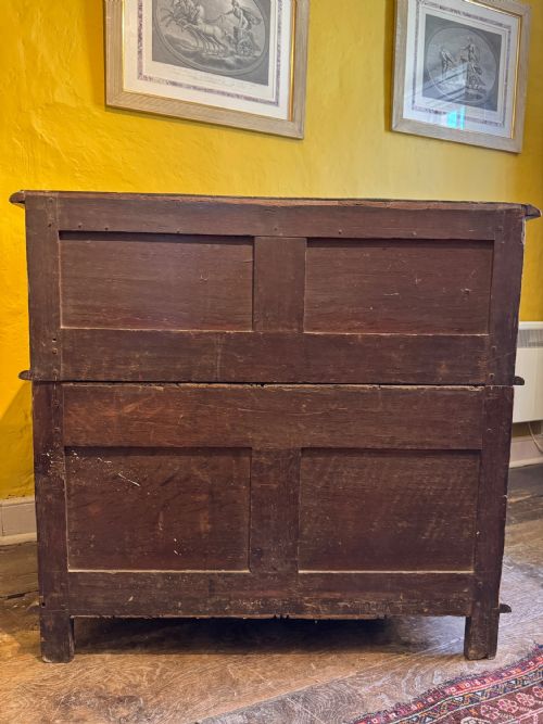 CHARLES II OAK TWOPART CHEST OF DRAWERS WITH GEOMETRIC MOULDINGS - ADDITIONAL PHOTO 1