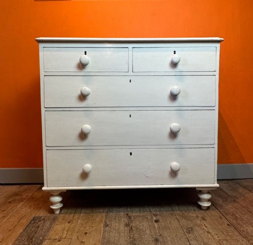Victorian Painted Pine Chest of Drawers