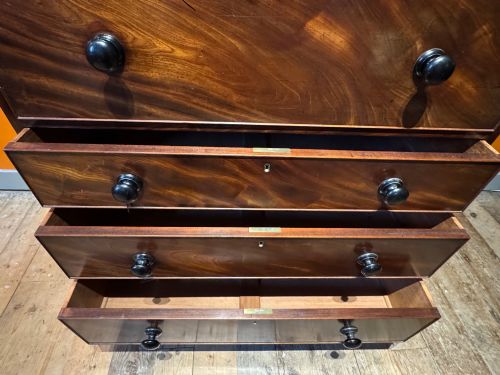 REGENCY MAHOGANY SECRETAIRE BOOKCASE CABINET - ADDITIONAL PHOTO 3