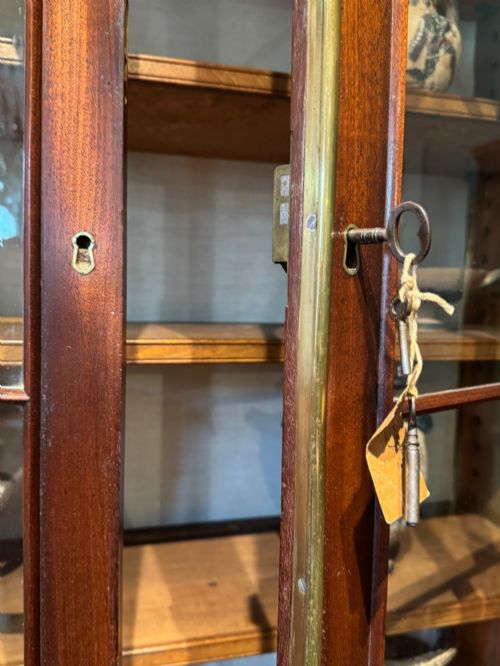 REGENCY MAHOGANY SECRETAIRE BOOKCASE CABINET - ADDITIONAL PHOTO 6