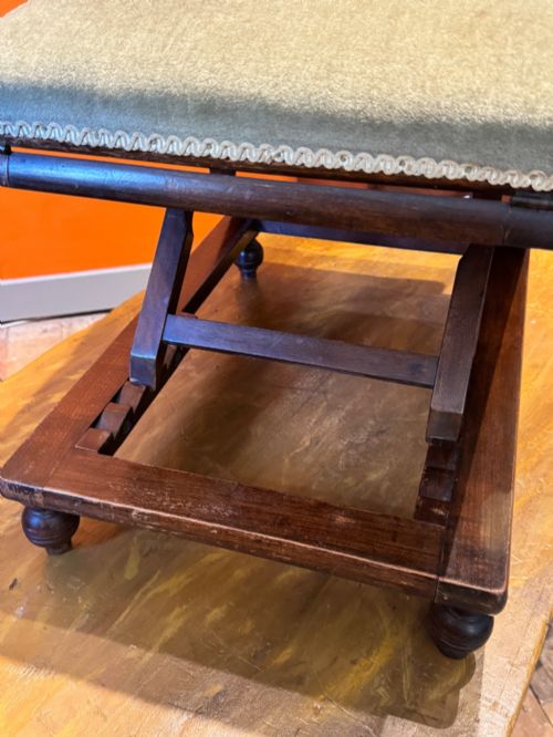 ANTIQUE VICTORIAN STAINEDBEECH METAMORPHIC GOUT STOOL - ADDITIONAL PHOTO 6