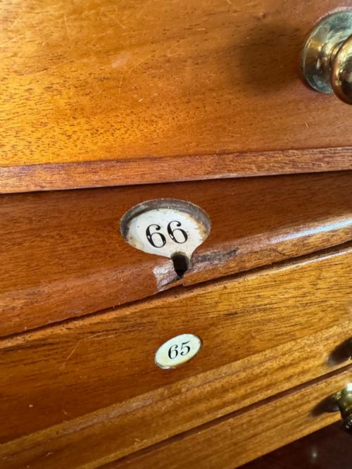 PAIR OF MAHOGANY DENTISTS OR LABORATORY CHESTS OF DRAWERS - ADDITIONAL PHOTO 2
