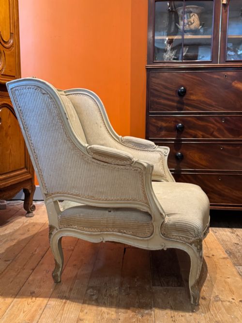 FRENCH LOUIS XV STYLE DUCHESSE BRISE CHAISE LONGUE IN ORIGINAL PAINT - ADDITIONAL PHOTO 3