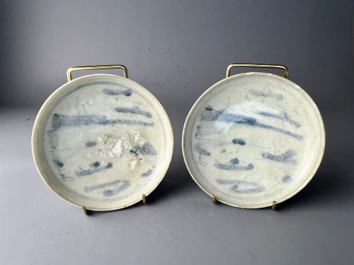 Pair of Chinese Vung Tau Cargo Shipwreck Blue & White Dishes