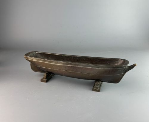 Gorham Art Deco Bronze Boat Shaped Pen Tray
