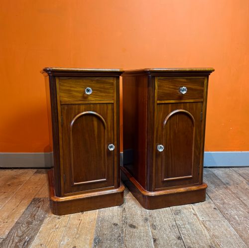 Pair of Victorian Mahogany Bedside Cupboards