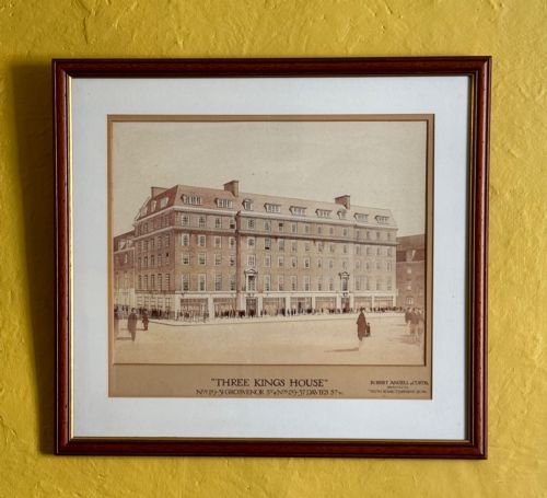 Architectural Watercolour Design for 'Three Kings House' Grosvenor St, London, Circa 1925