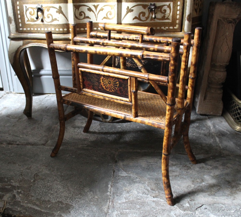 Victorian Bamboo Magazine Rack in Aesthetic Style