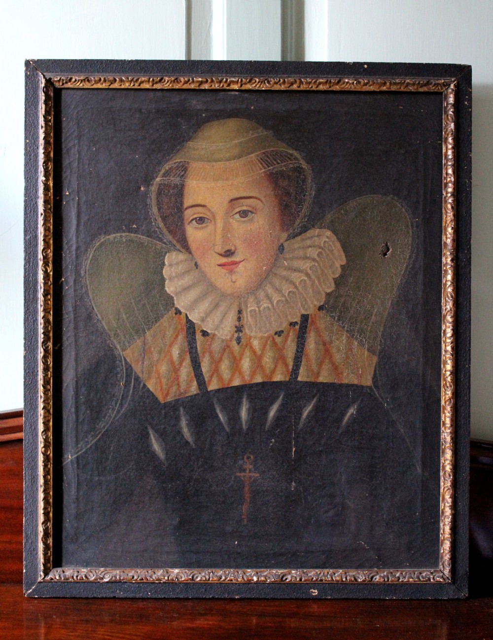 Naive School Oil Portrait of Mary Queen of Scots