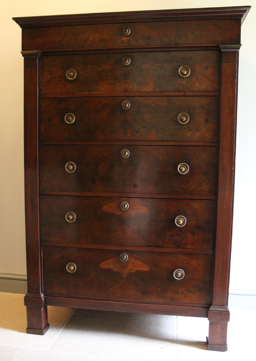 French Empire Mahogany Commode \ Chest of Drawers