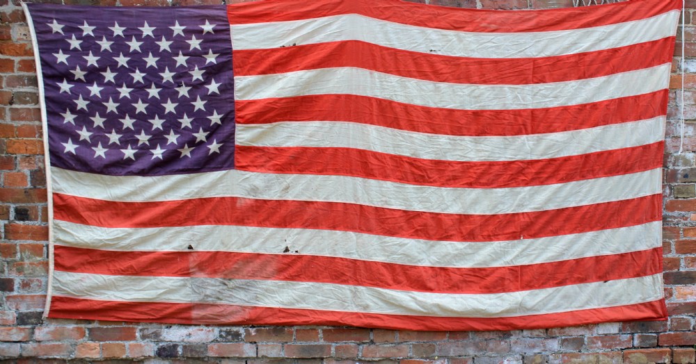 Large Vintage American Stars & Stripes Flag