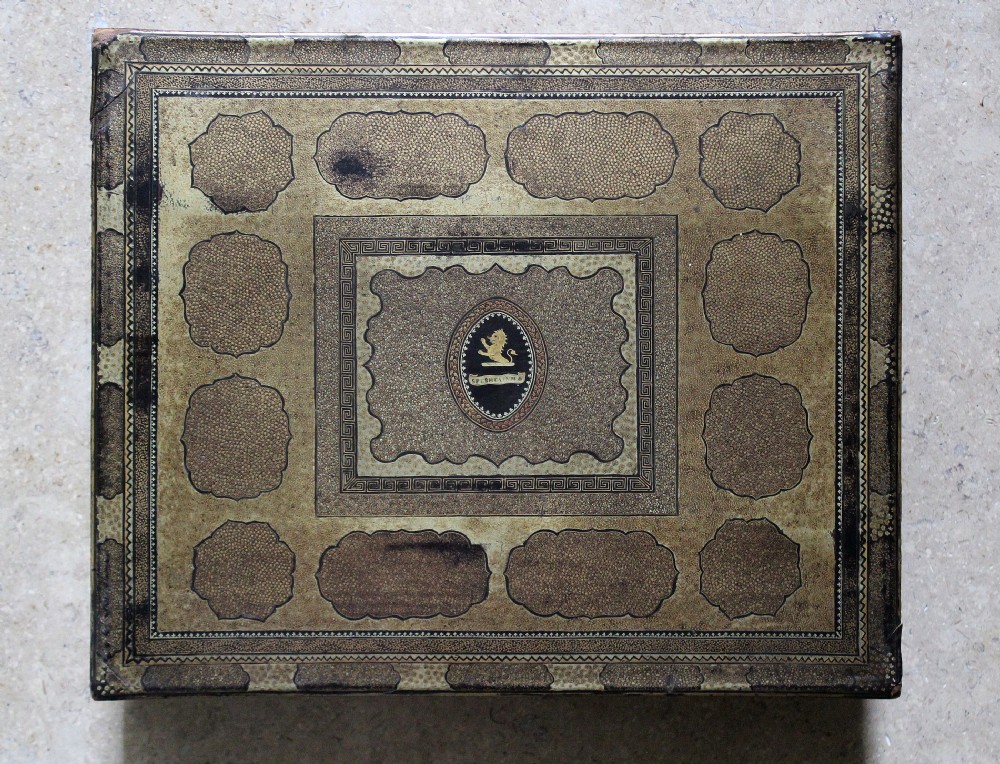 Cantonese Export Lacquer Armorial Gaming Box circa 1820