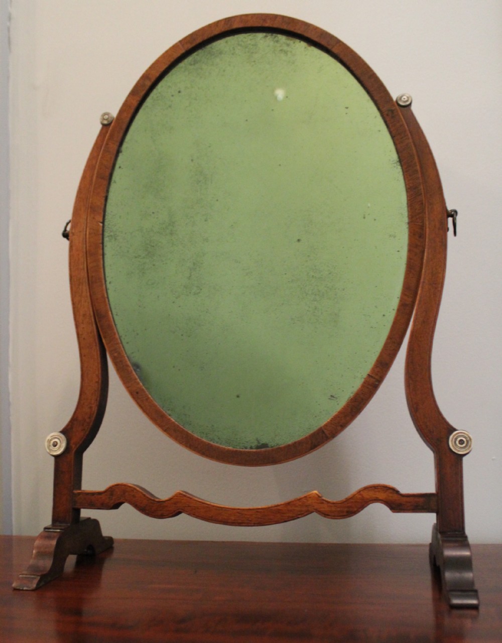 A 19th Century Mahogany Skeleton Toilet Mirror