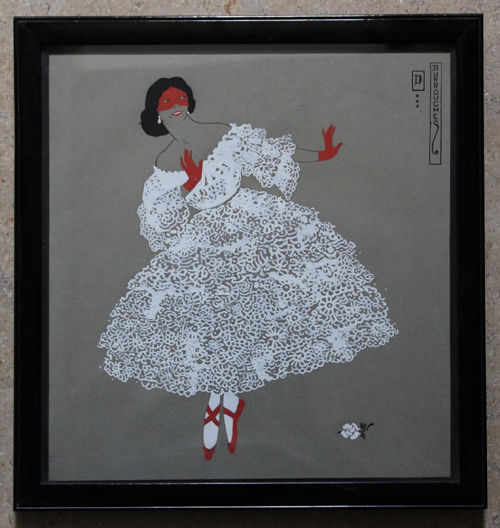 Dorothy Burroughes - Ballerina, watercolour & gouache