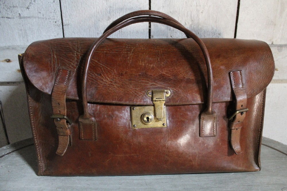 Vintage Leather Luggage Bag 