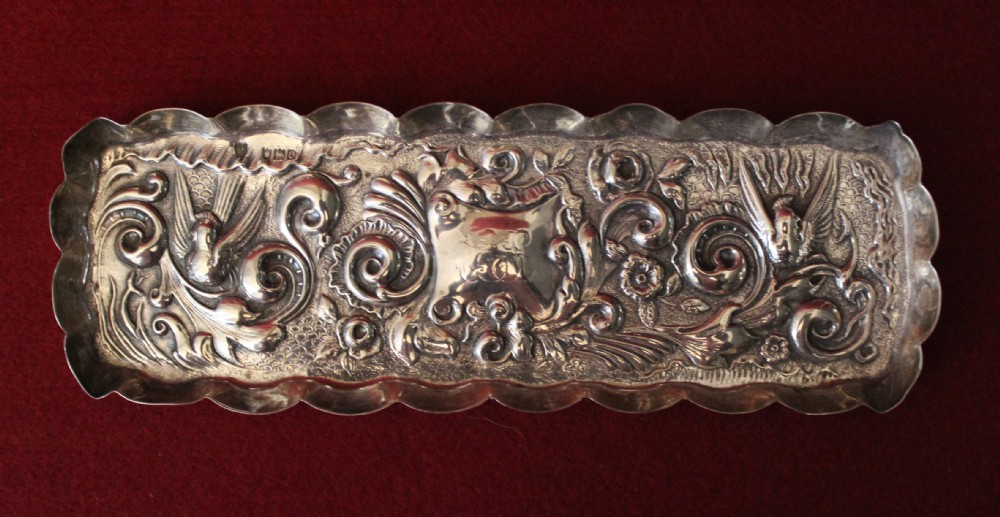 Victorian Silver Pen Tray, London 1898