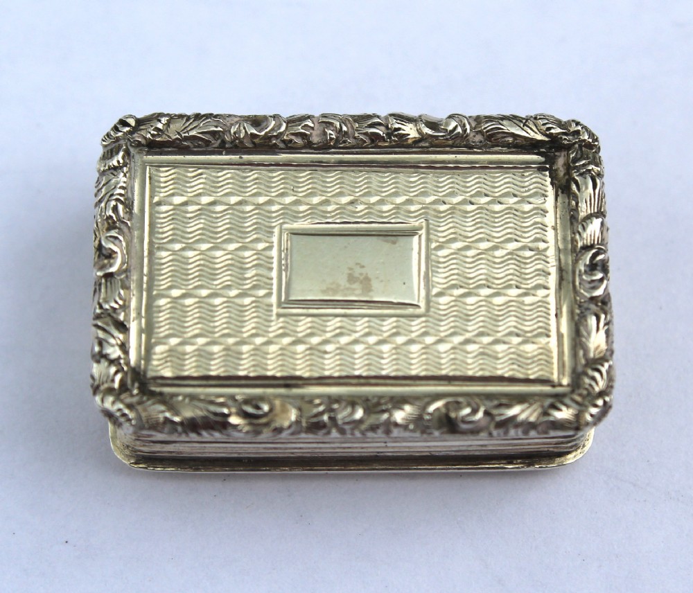 Georgian Miniature Silver Vinaigrette, Nathaniel Mills, 1811