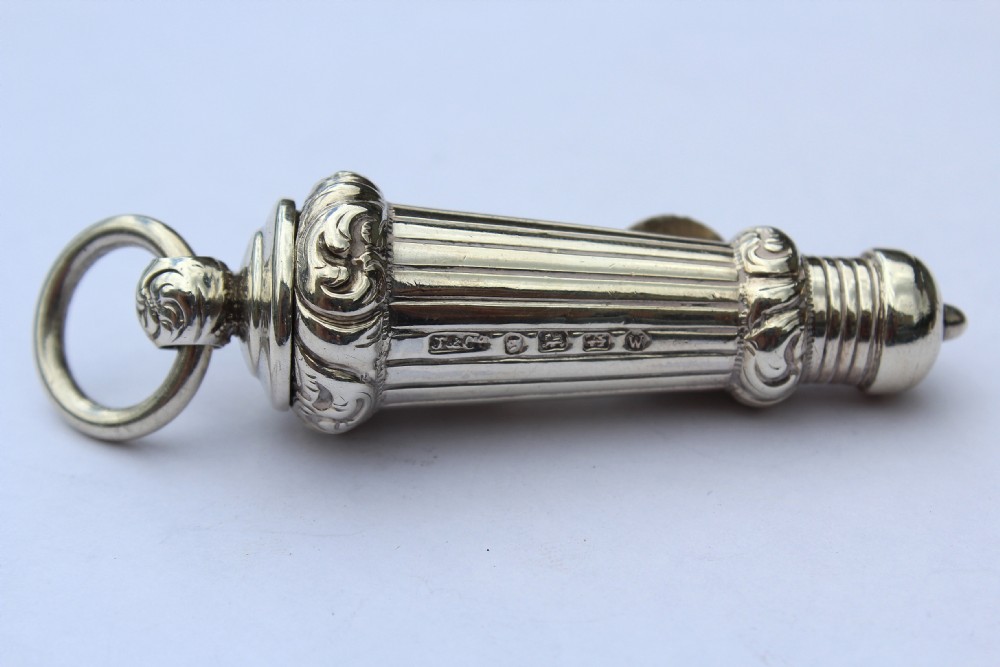 Victorian Silver Military or Navy Officers Whistle, Joseph Jenners & Co, Birmingham 1871