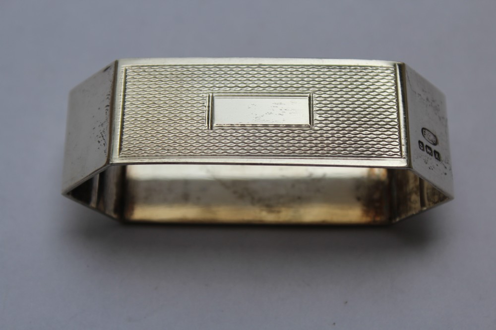 Art Deco Silver Napkin Ring, Birmingham 1922