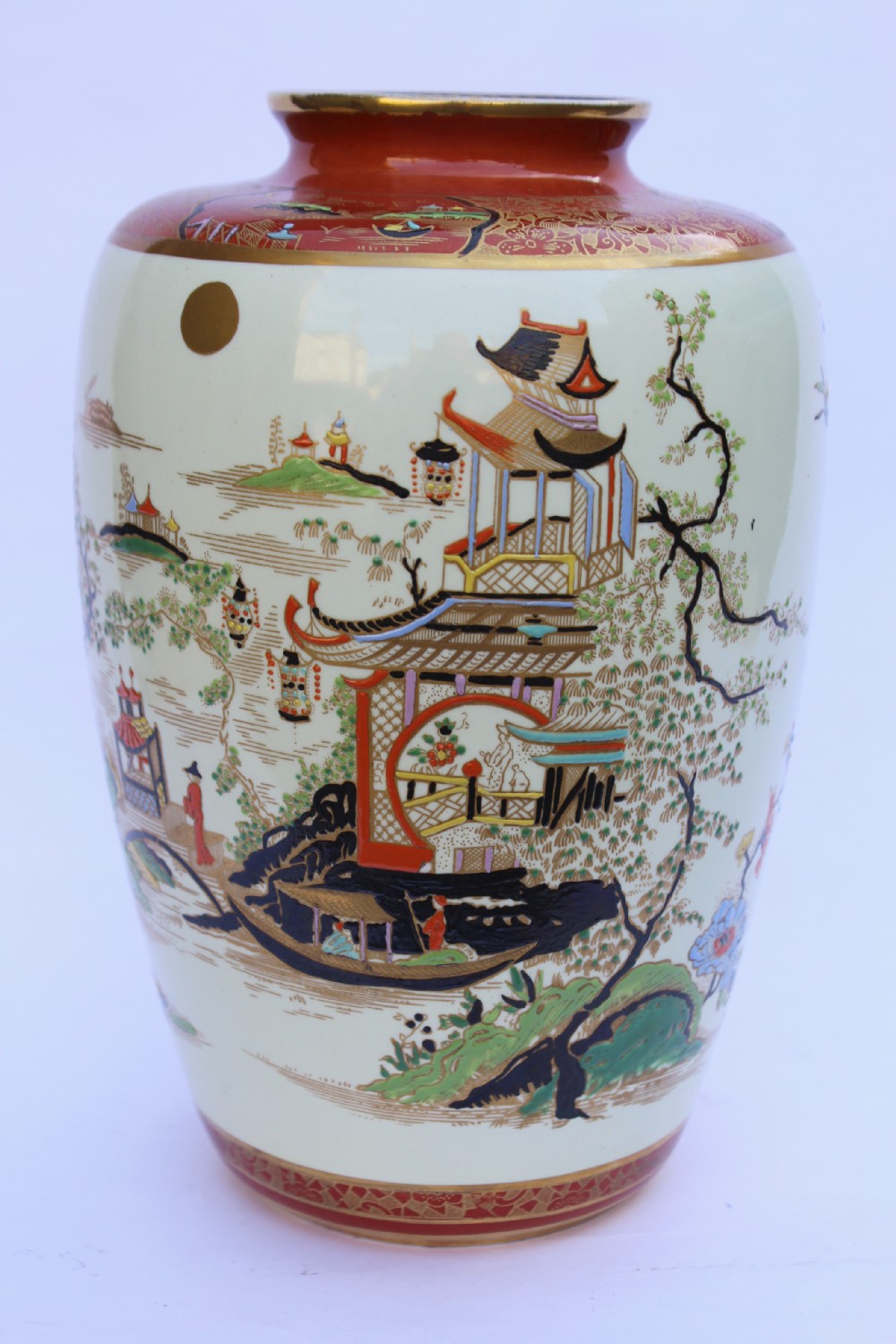 Carlton Ware Temple Pattern Vase circa 1920