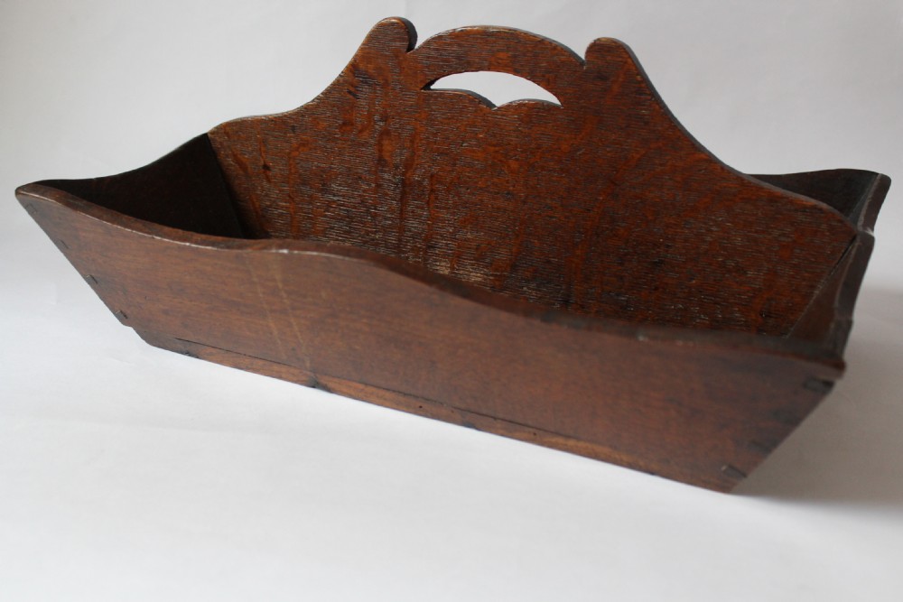 Antique Georgian Oak Cutlery Tray