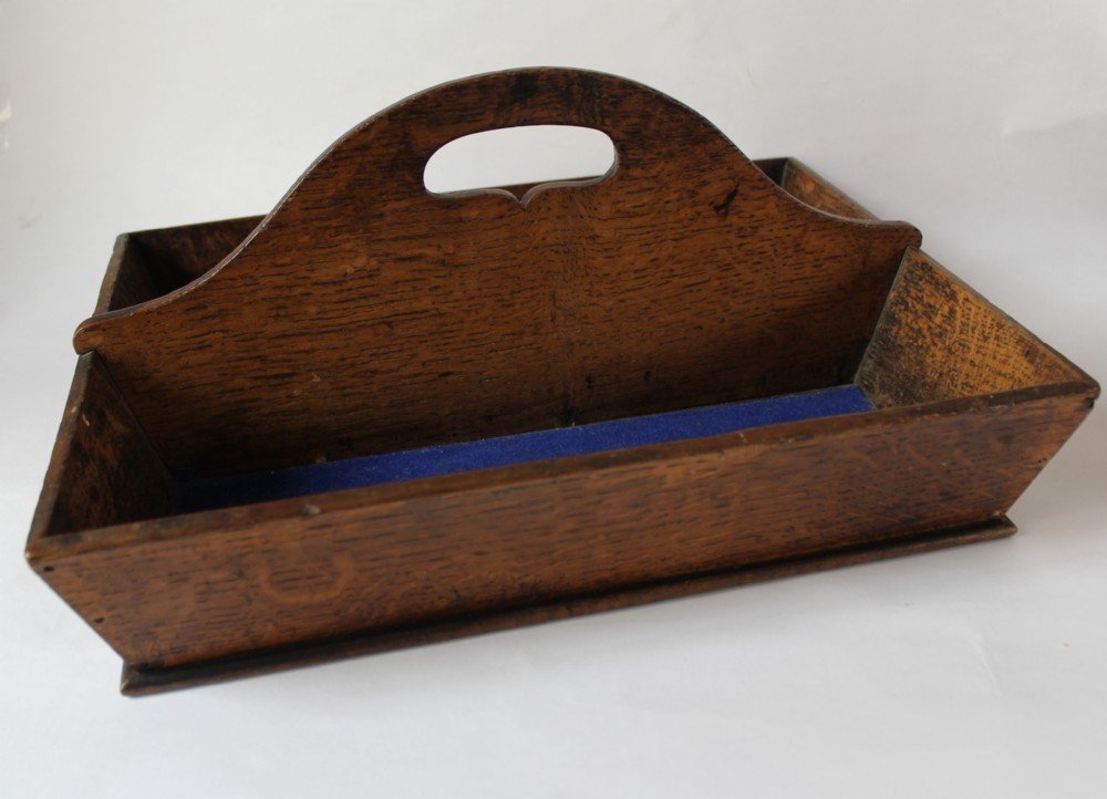 A 19th Century Oak Cutlery Tray