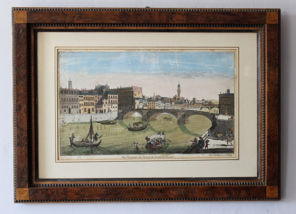 Daumont Hand Coloured Engraving Print of Florence