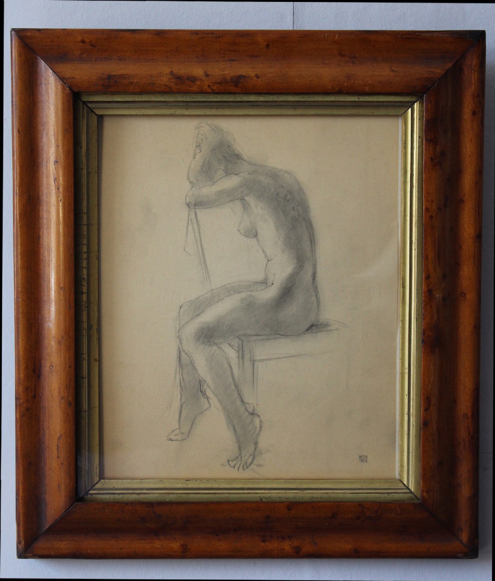 Charcoal Study of a Nude Girl