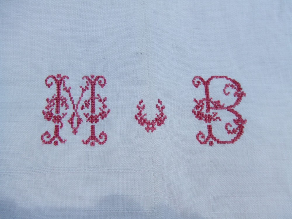 Antique French Linen / Hemp Dowry Sheet