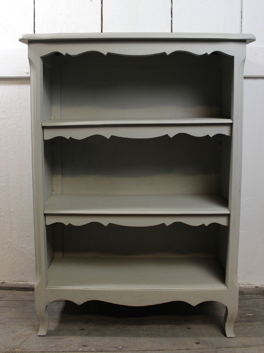 French Louis XV Style Painted Open Bookcase