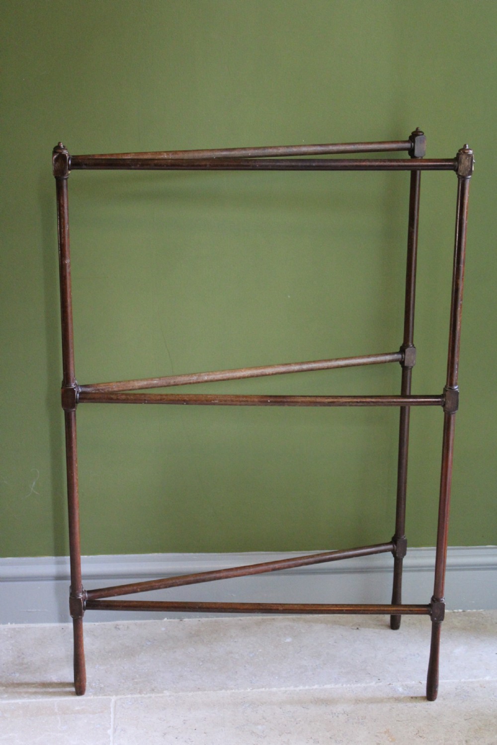 19th Century Mahogany Folding Towel Rail in the manner of Gillows