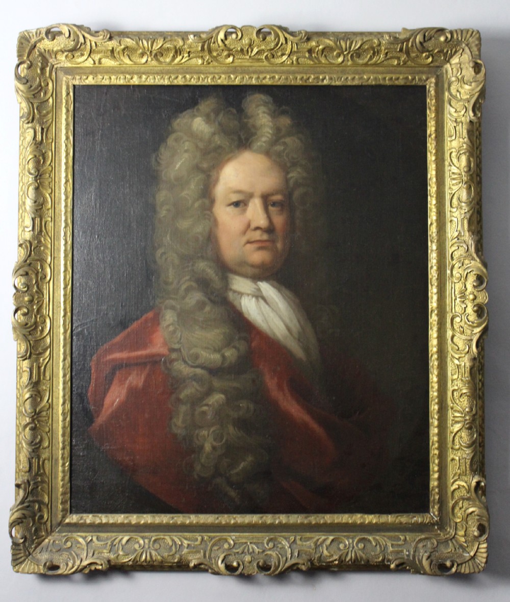 Early 18th Century portrait of a gentleman wearing a wig