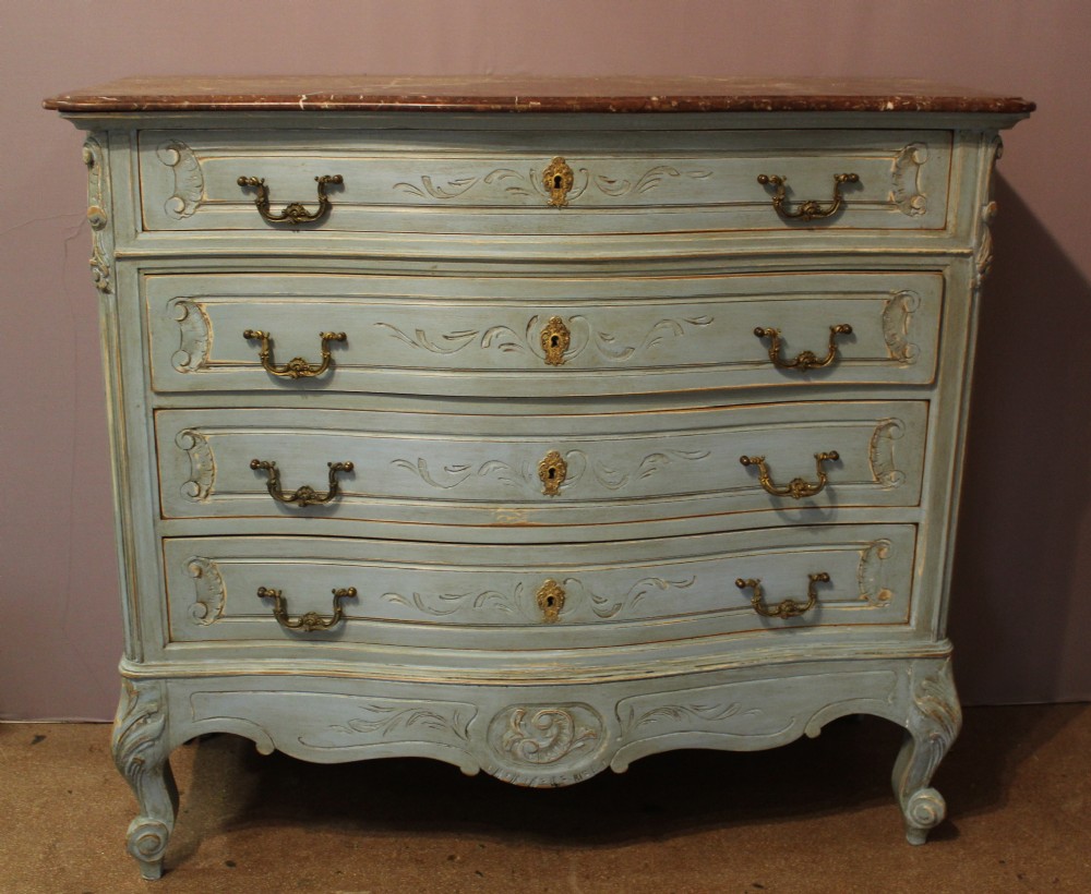 Antique French Louis XV Style Painted Commode
